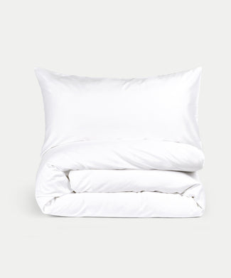 Pulitzer Duvet Cover Set - 400TC Sateen Egyptian Cotton | White
